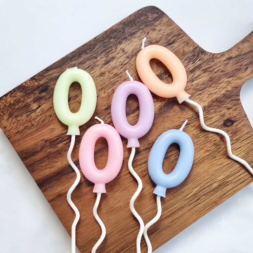 Pastel number birthday candles
