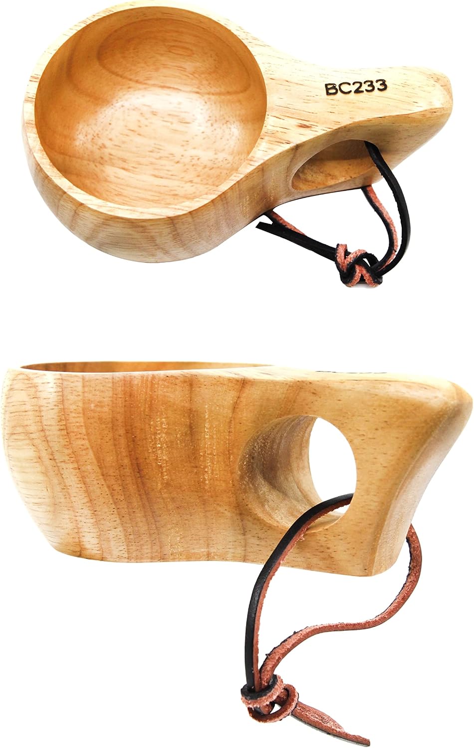 BC233 handcrafted wood camp mug gift box set